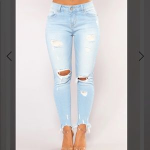 Fashion Nova Plus Size Distressed Ankle Jeans